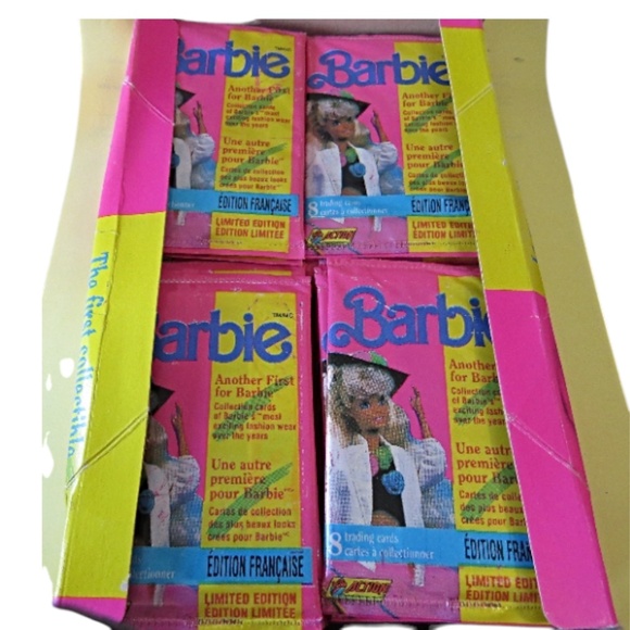 Vintage 1991 Barbie Collectible Trading Card Full Box of 36 Packages of 8 - Picture 1 of 8